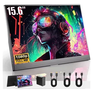 Monitor Portátil Gamer 15.6" 1080p Fhd Ips 60Hz Com Hdmi Usb Ultra Slim Fino Compatível com 4K