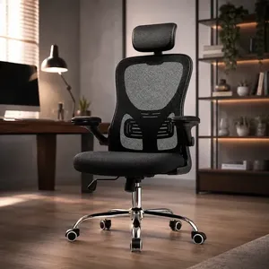 Cadeira Escritório Ergonômica Suporte Lombar Estofado Mesh