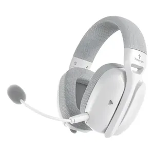 Fone De Ouvido Headset Gamer Sem Fio Titorion Mintak Pro Tri - mode (Wireless 2.4GHz , Bluetooth, Cabo) Ultraleve Branco