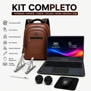Notebook Android 2 Em 1 Tela 360° | Tablet Android | Nottab | 12gb + 256gb | Com Mochila Teclado Mouse Caneta Base Inox E Som