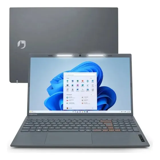 Notebook Positivo Vision C15 Lumina Bar Celeron 4gb 128gb Emmc Tela 15 Hd Antirreflexo Windows 11 Tecla Link Cinza