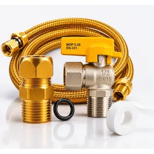 Kit Instalação Gás Cozinha Encanado 1 Mt Fogão Cooktop Forno