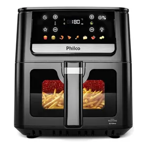 Air Fryer Philco 6,5L Visor Glass e Redstone 1700W PAF65A
