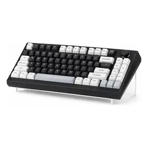 Teclado Gamer Mecânico Bluetooth 5.0/2.4ghz Switch Mx Clear Cor De Teclado Azul-escuro Idioma Inglês Internacional