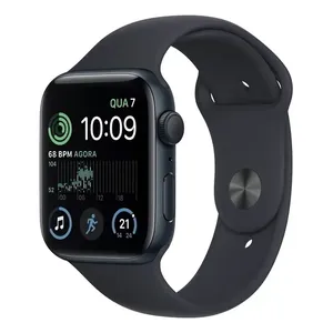 Apple Watch SE GPS (2da gen) - Caixa meia-noite de alumínio 44 mm - Pulseira esportiva meia-noite - Padrão