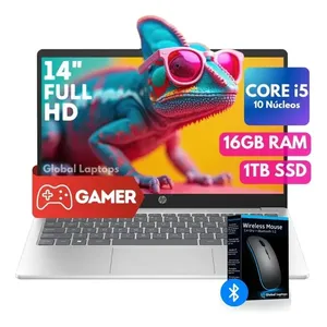 Hp Gamer Core I5 1334u Ssd 16 GB Ram Tela 14 Fhd 1920 Px X 1080 Px Intel Iris Xe Graphics inclui Windows instalado Laptop 14-ep0355 com presente