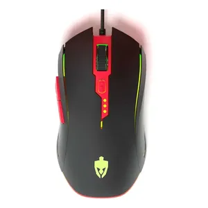 Mouse Gamer Para Jogo Usb 7200 Dpi Óptico Com Luzes Led Rgb Chroma Ajustável Software Macro 6 Botões Profissional