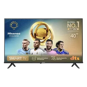 Hisense Smart TV FHD 40" Polegadas 40A4N com DTS Virtual X Game e Sports Mode Controle por Voz Share to TV e Compatível com Alexa