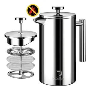 Icoffee Prensa Francesa Inox | 0.7l Cor Prateado