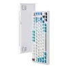 Teclado Mecânico Gamer Sem Fio Basike Abnt2, 75% 82 Teclas Bluetooth/Wireless/USB, RGB Anti Ghosting Usb para Pc Notebook Mac Ps4, Branco