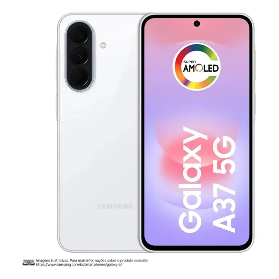 Celular Samsung Galaxy A37 5G 128GB, 6GB RAM, Câmera 50MP