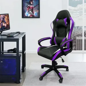 Cadeira Gamer Python Fly Violeta Ergonômica Altura Regulável Couro Sintético