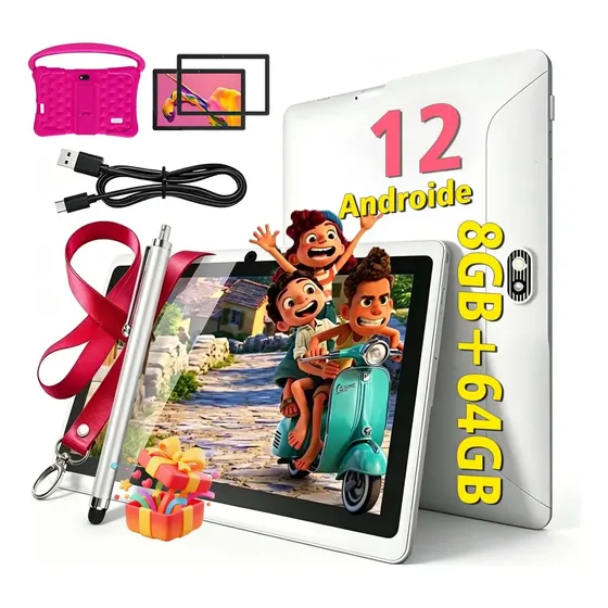 Tablet Infantil Kids 7'' Android 12 8gb Ram 64gb + Caneta 4100mah