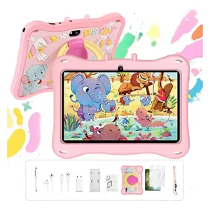Tablet Infantil Hancdon A15 Rosa de 7" com 128GB, 6GB RAM, Android 12, Wi-Fi e Capa Anti-queda
