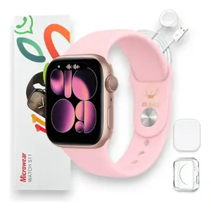 Relógio Smartwatch S11 Series 11 Chatgpt Lançamento Whatsapp Rosa