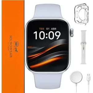 Relógio Smartwatch S11 Mini Microwear 2026 Bluetooth Digital Nfc Série 11 - Branco