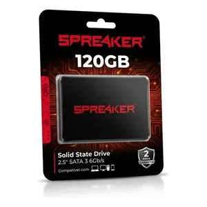 Hd Ssd Interno 120gb 2,5 Sata3 6gb/s Para Computador Pc Notebook Velocidade De Leitura/Gravação De 550mb/s - Preto - Spreaker Gamer