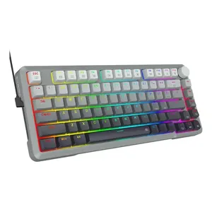 Teclado Gamer Switch Magnético 8000hz Rgb Anti-ghosting Total Keycaps Pbt Gradiente Trigger Ajustável 01mm