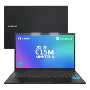 Notebook Positivo Vision C15M de 15.6" Full HD com Minitela, Intel Celeron N4500, 8GB RAM e 128GB SSD