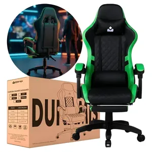 Cadeira De Escritorio Gamer Ergonômica Dunamis Verde Marqs Home Reclinável 180kg Resistente Giratória Confortavel Computador