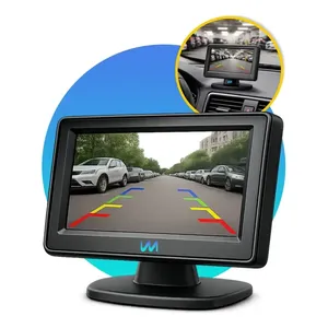 Tela Automotiva 4.3 Monitor Veicular Lcd Entrada Av 12v/24v Compatível Com Câmera De Ré Instalação Simples Wmix Eletrônicos