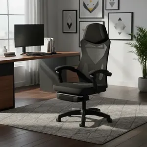 Cadeira Gamer Ergonômica Giratória Apoio De Pés Confortável