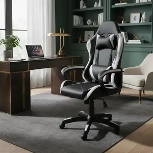 Cadeira Gamer Barata Ergonômica Python Fly Couro Sintético Cor Branco