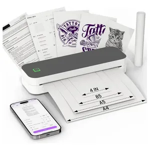 Impressora Térmica Bluetooth A4 Sem Tinta,impressora De Tatuagem Portátil,2600mah Grande Capacidade De Bateria,compatível Com Formatos A4 E A5 Para Uso Doméstico, No Escritório E Em Veículos
