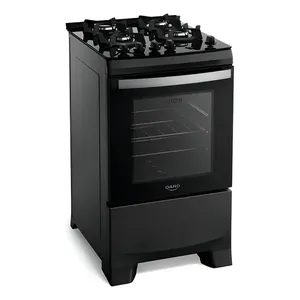 Fogão 4 Bocas Dako Supreme Glass Com Mesa Vidro Preto Bivolt Preto Bivolt