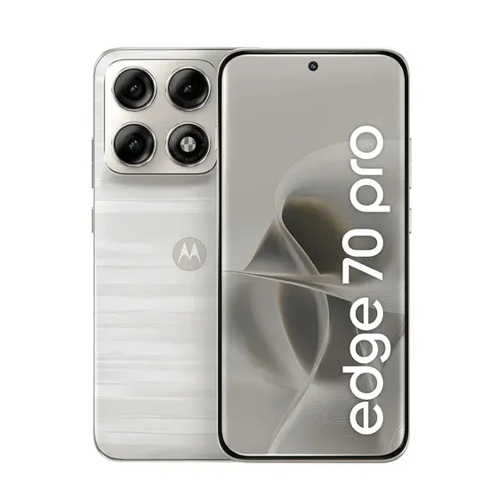 Smartphone Motorola Edge 70 Pro 5g - 256gb 24gb (12gb Ram+12gb Ram Boost), 4 Câmeras De 50mp, Tela 1.5k Extreme Amoled 144hz, Bateria 6500 Mah, Ip68/ip69 - Branco