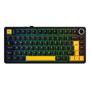 Teclado Mecânico Aula F75 75% Rgb Bluetooth 2.4g Usb-c Abnt