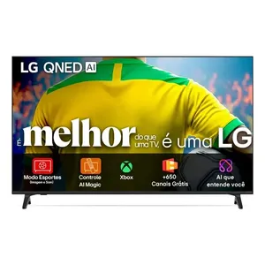 Smart TV 4K 50" LG QNED73 Portal de Games Processador AI α7 Ger8 4K Super Upscaling Google Cast Integrado Controle AI Magic WebOS 25 Modo Esportes Alerta de Esportes