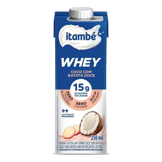 Bebida Láctea Proteica Whey Coco Com Batata Doce 250ml Itambé