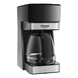Cafeteira Elétrica Dako 950w 1,5 Litros Faz 38 Xícaras Com Jarra De Vidro E Corta Pingo Na Cor Preta