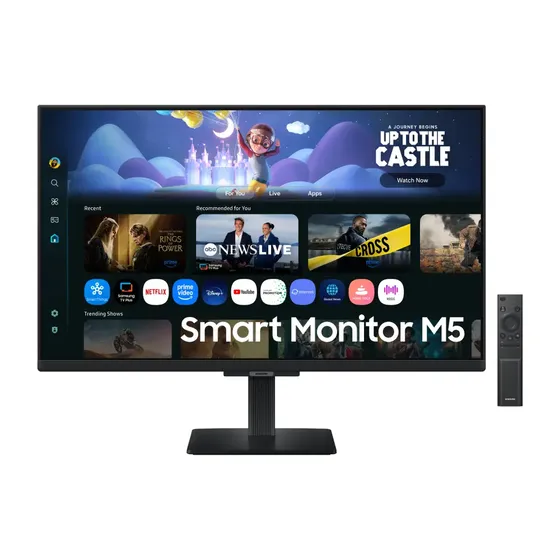 Smart Monitor Samsung M5 27 , Plataforma Tizen, Usb, Hdmi, Bluetooth, Fhd, Preto, 2025