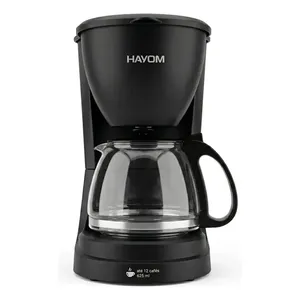 Cafeteira Elétrica Jarra De Vidro 600ml 127v Hayom 640w Preto 127v