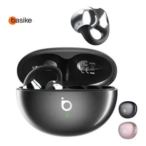 Fone de Ouvido Basike Clipe OWS Bluetooth Esportivo Com Microfone e Cancelamento de Ruído