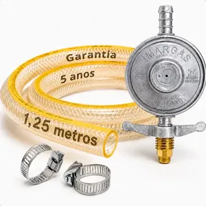 Registro Regulador De Gas Com Mangueira Para Botijao Cozinha