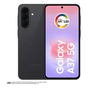 Celular Samsung Galaxy A37 5G 128GB, 6GB RAM, Câmera Tripla 50MP, Super AMOLED 6.7", Recursos AI - Preto