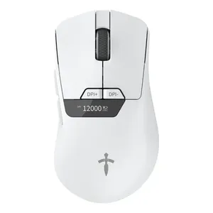 Mouse Gamer Sem Fio Titorion Pixart 3311 12000dpi Branco Tri-Mode Bluetooth