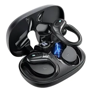 Fones de ouvido esportivos Bluetooth sem fio 75h Enc Black Mertto