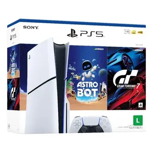 Console PlayStation 5 Slim Disk Astro Bot e Gran Turismo 7 Branco