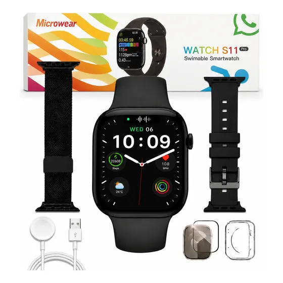 Relogio Smartwatch S11 Pro 2026 Serie 11 Amoled Whatsapp Gps