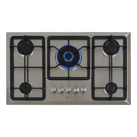 Cooktop Gás Fischer 5 Bocas Tripla Chama Infinity Mesa Inox Inox