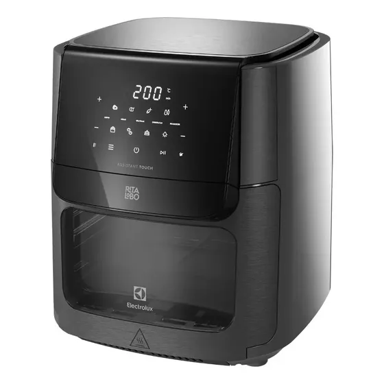 Air Fryer Forno 5 Em 1 Com 12,0L 1700w digital 1 Bandeja Antiaderente 5 Modos Preparo 7 Receitas Programadas Aviso Sonoro Fritadeira Elétrica Sem Óleo Forno Bancada Electrolux Eaf85 Grafite