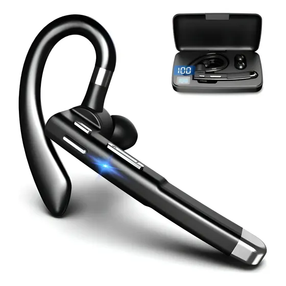 Fone De Ouvido Bluetooth Negócios Com Microfones Preto