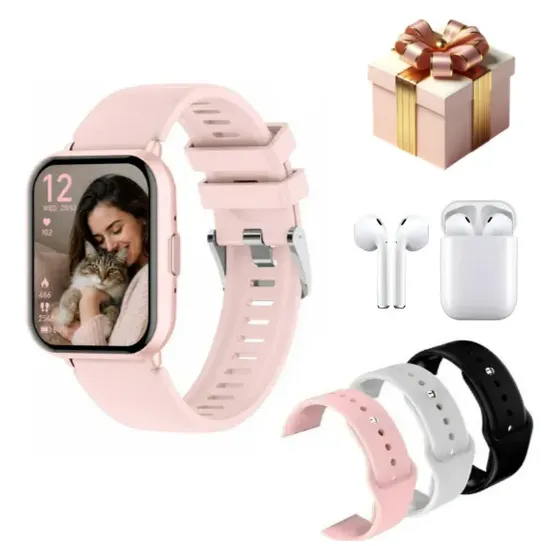 Smartwatch Mulher Compatível iPhone 13 14 15 16 Prova Dágua