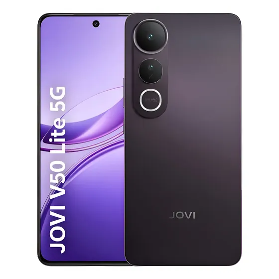 Smartphone JOVI V50 Lite 5G 256GB 8GB RAM Câmera 50MP AMOLED 6.77" 6500mAh 90W Android 15 - Preto Eclipse