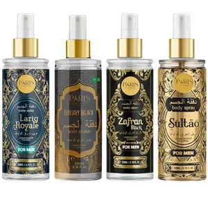 Body Splash Árabe Masculino Kit C/4 Perfumes De Alta Fixação Soul Cosméticos 200ml
