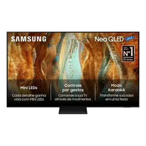 Samsung Vision AI TV 75" NEO QLED Ultra 4K QN70F 2025, Mini LED, Processador com AI, Controle por Gestos, Modo AI, Painel até 144hz